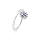 Anillo Oro Blanco 18kt Diamantes 17Pts y 39Pts Zafiro Lady - Miniatura 3