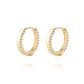 Aros de Oro 18kt Argollas Circon de 11mm - Miniatura 1