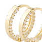 Aros de Oro 18kt Argollas Circon de 11mm - Miniatura 2