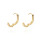 Aros de Oro 18kt Argollas Circon de 11mm - Miniatura 3
