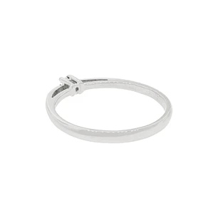 Anillo Compromiso Oro Blanco 18kt  Mónaco 1x6ptos Diamante