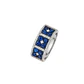 Anillo de Oro Blanco 18kt con Diamantes de 27 Puntos Totales Corte Brillante SI/H 93Pts Zafiro - By Danielle Costantini - Miniatura 1