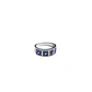 Anillo de Oro Blanco 18kt con Diamantes de 27 Puntos Totales Corte Brillante SI/H 93Pts Zafiro - By Danielle Costantini - Miniatura 3