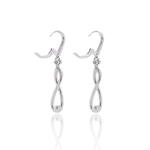 Aros Oro Blanco 18kt Diamantes 70 Pts | Danielle Costantini