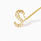 Collar de Oro 18kt con Diamantes Letra S con 7 Pts Totales SI/H Corte Brillante - By Danielle Costantini - Miniatura 2