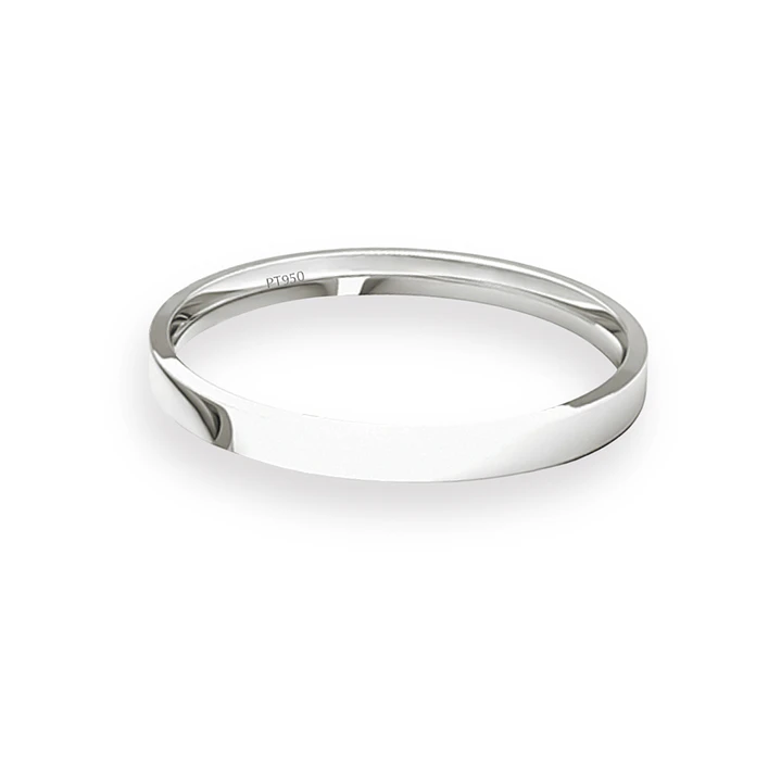 Argolla Matrimonio Ilusión de Platino Tubo Ergofit Siena de 2,0mm 2
