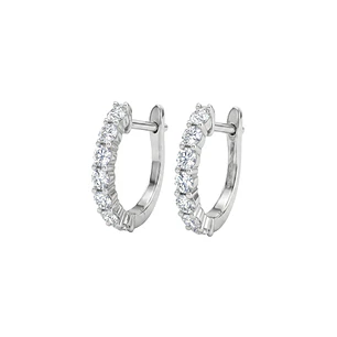 Aros Oro Blanco 18kt Diamantes 41Pts Argollas
