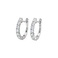 Aros Oro Blanco 18kt Diamantes 41Pts Argollas - Miniatura 1