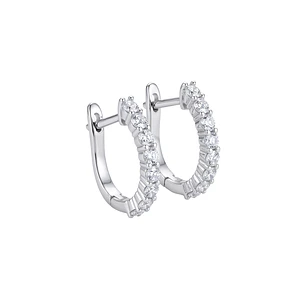 Aros Oro Blanco 18kt Diamantes 41Pts Argollas