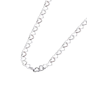 Collar de Plata Esterlina 925 Corazones