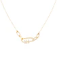 Collar Revestido de Oro 18kt Rectángulo y Círculos Circonita - Miniatura 2