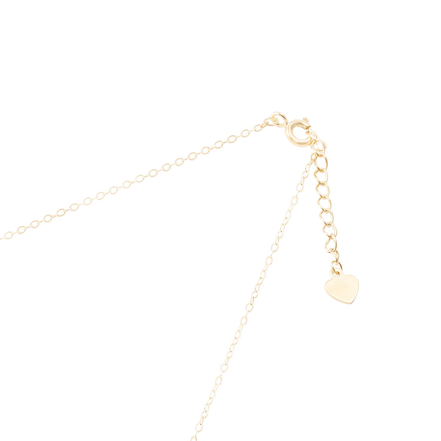 Collar Revestido de Oro 18kt Rectángulo y Círculos Circonita 3