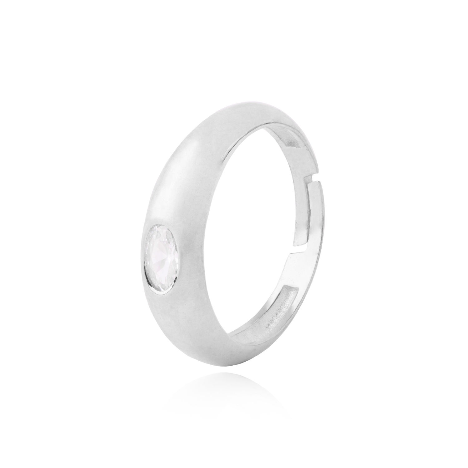 Anillo de Plata Esterlina 925 Ovalado con Circon 1