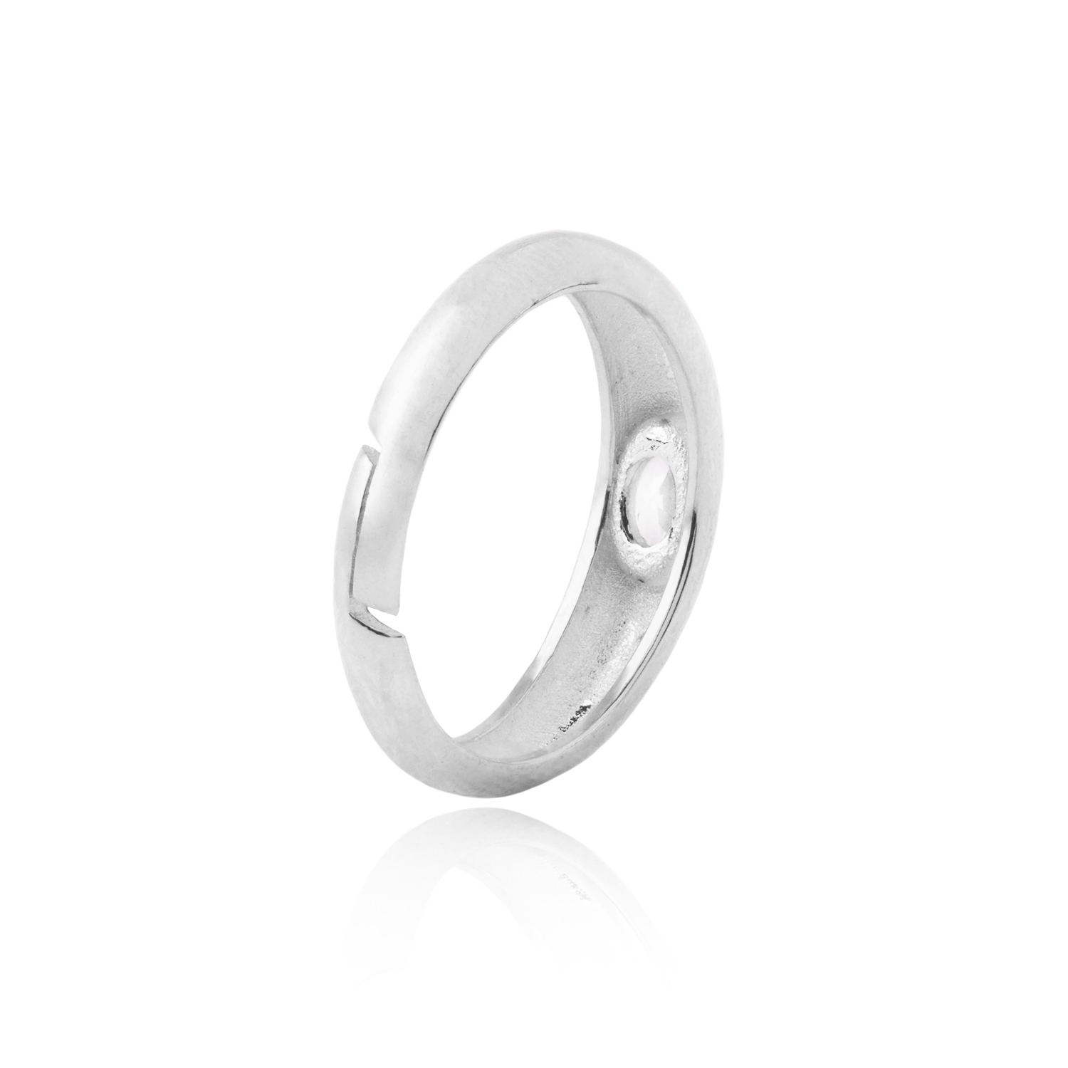 Anillo de Plata Esterlina 925 Ovalado con Circon 3