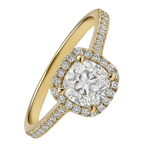 Anillo Oro Amarillo 18kt Circonita Central 6X6MM