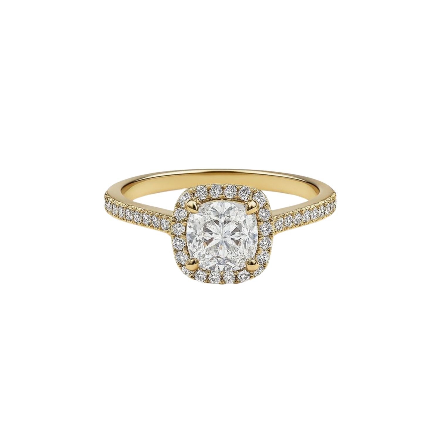 Anillo Oro Amarillo 18kt Circonita Central 6X6MM 3