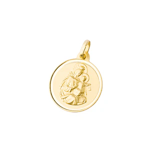 Colgante de Oro 18kt Virgen Maria 18mm
