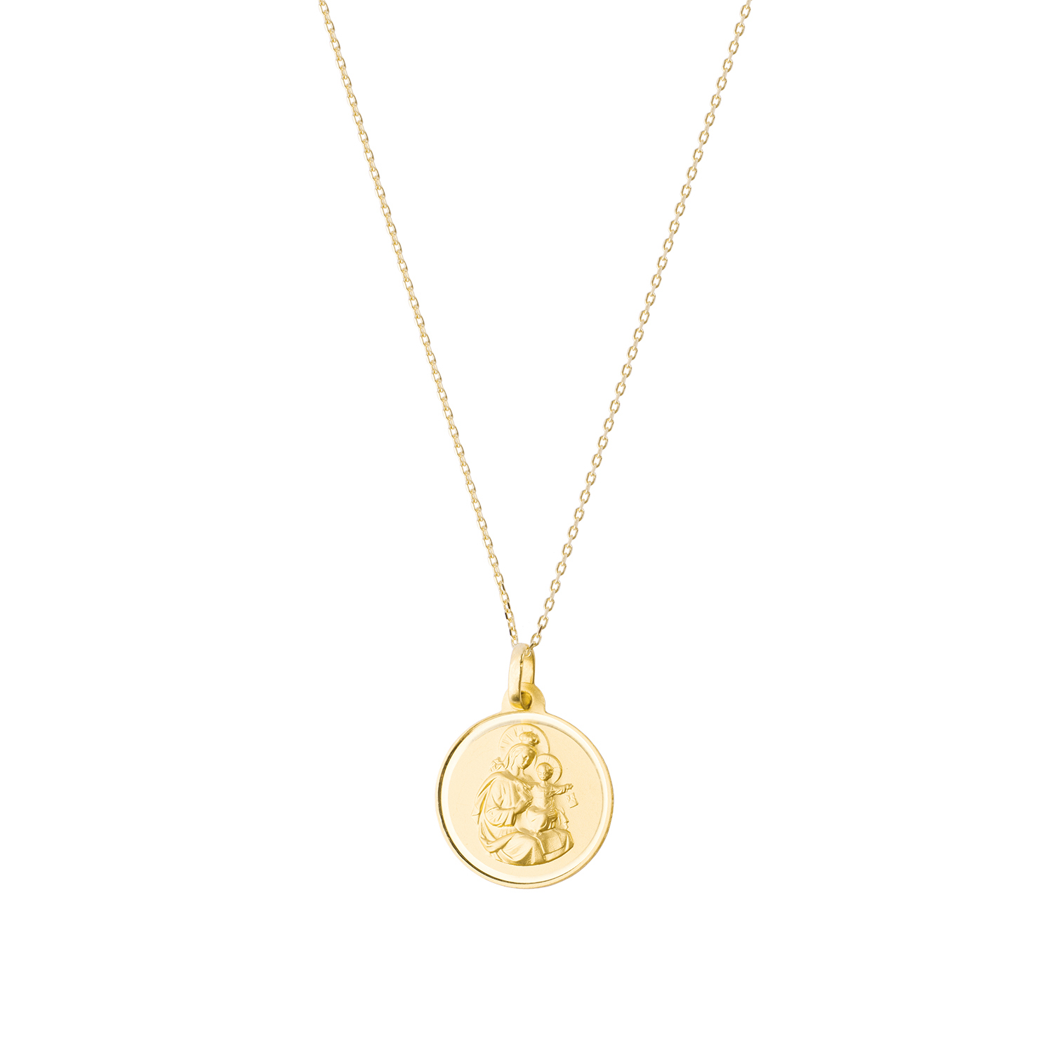 Colgante de Oro 18kt Virgen Maria 18mm 3