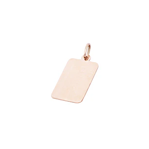 Colgante Oro Miel 18kt Placa Labrada