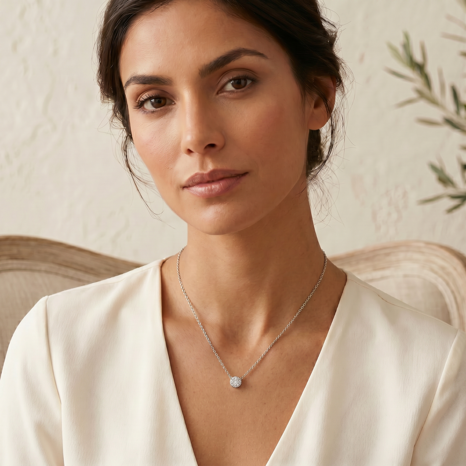 Collar Platino 900 Diamantes 46 Pts 4
