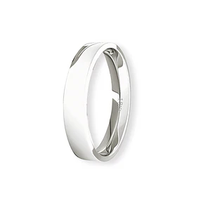 Argolla Matrimonio de Oro Blanco Tubo ErgoFit Portus de 3,5mm