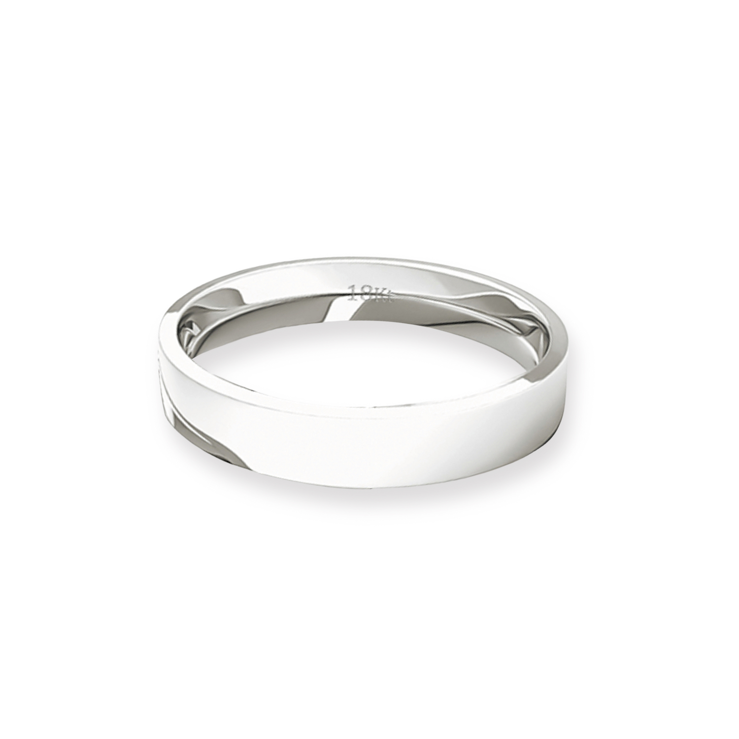 Argolla Matrimonio de Oro Blanco Tubo ErgoFit Portus de 3,5mm 2