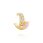 Aros Plata Esterlina 925 Individual Esmaltado Revestido en Oro 18kt - Miniatura 3
