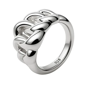 Anillo de Plata Esterlina 925 Entrelazado