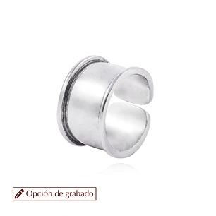 Anillo de Plata Esterlina 925 Tubo Bisel