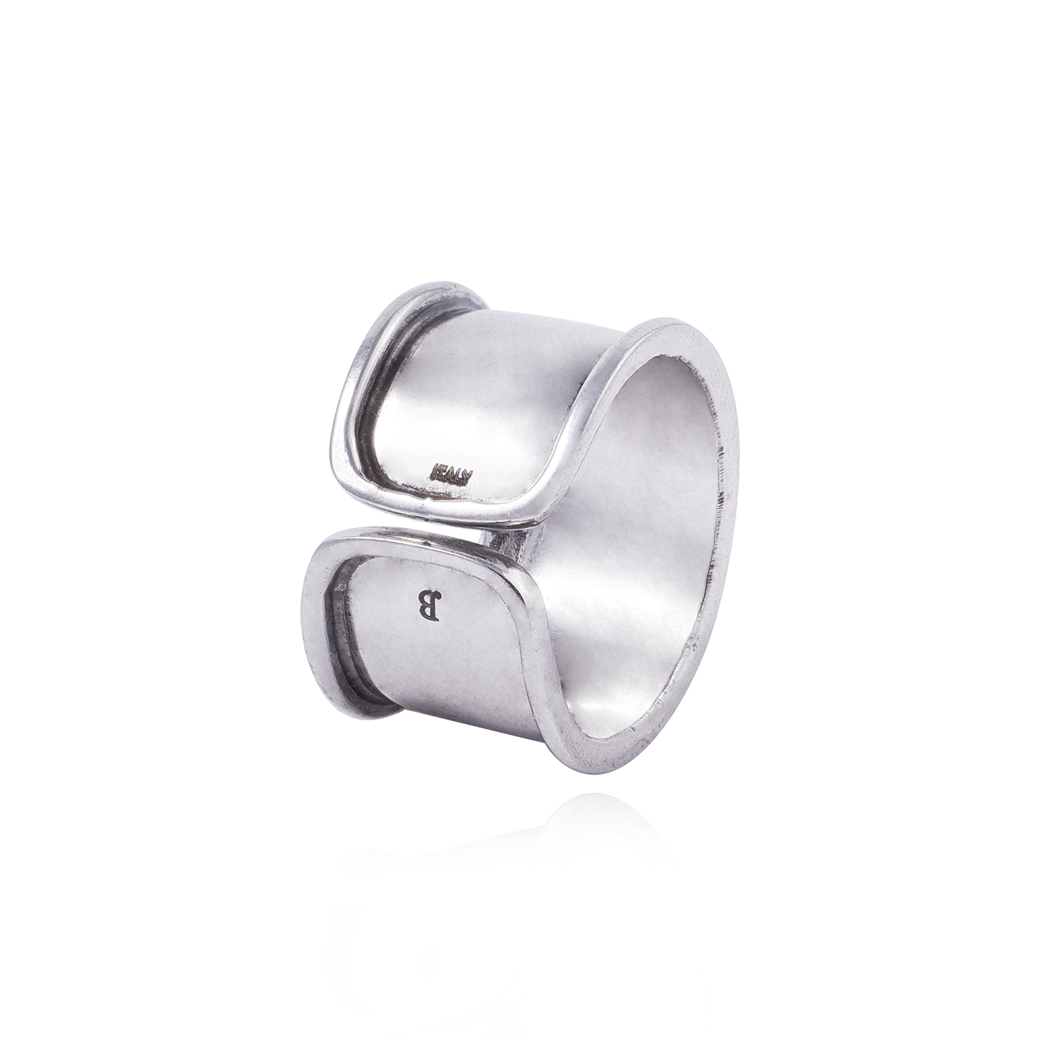 Anillo de Plata Esterlina 925 Tubo Bisel 3