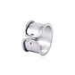Anillo de Plata Esterlina 925 Tubo Bisel - Miniatura 3