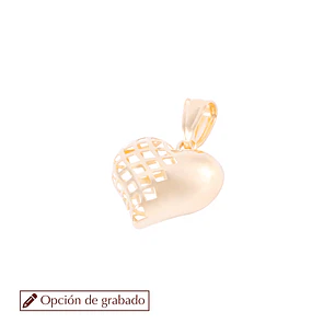 Colgante de Oro 18kt Corazón Tallado