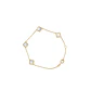 Pulsera Oro Amarillo 18kt Cinco Trébol Nacar - Miniatura 1