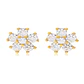 Aros de Oro 18kt Modelo Flor 6 circones - Miniatura 1