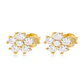 Aros de Oro 18kt Modelo Flor 6 circones - Miniatura 2