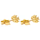 Aros de Oro 18kt Modelo Flor 6 circones - Miniatura 3