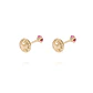 Aros de Oro 18kt Piedra de Rubi 2,5mm - Miniatura 3