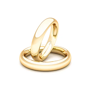 Par Argollas Matrimonio de Oro Amarillo 18kt Garda Ergofit de 3,5mm