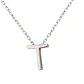 Collar de Plata Esterlina 925 Letra T Lisa - Miniatura 2