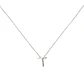 Collar de Plata Esterlina 925 Letra T Lisa - Miniatura 3