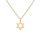 Colgante de Oro Miel 18kt Estrella de David Calada - Miniatura 3