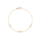Pulsera de Oro 18kt Hojas Biceladas - Miniatura 1