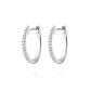 Aros de Oro Blanco 18kt con Diamantes Oval 16pts total SI/H - Miniatura 1