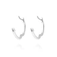 Aros de Oro Blanco 18kt con Diamantes Oval 16pts total SI/H - Miniatura 3