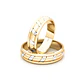 Par Argollas Matrimonio de Oro Amarillo y Blanco 18kt King 5,0mm - Miniatura 1
