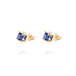 Aros de Oro 18kt Zafiro 4MM - Miniatura 1