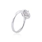 Anillo Oro Blanco 18kt Roseta Diamantes 40Pts - Miniatura 2