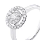 Anillo Oro Blanco 18kt Roseta Diamantes 40Pts - Miniatura 3