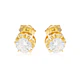 Aros de Oro 18kt Chatón Circon Circonita 3mm - Miniatura 2