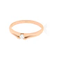 Anillo Compromiso Oro Rosado 18kt  Milán 1x3ptos Diamante - Miniatura 3